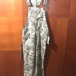 Girls Camouflage Overalls Size S (8-12)